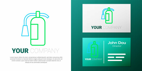 Line Fire extinguisher icon isolated on white background. Colorful outline concept. Vector