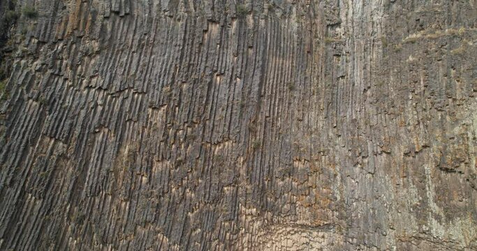 The famous gorge and natural monument Symphony of Stones is a geological formation with basalt columns in Armenia.