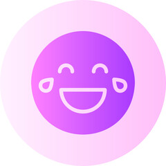 laughing gradient icon