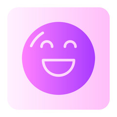 Obraz premium happy gradient icon