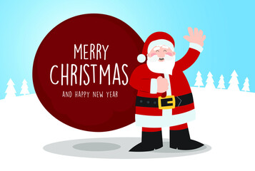 santa claus with a bag of gifts