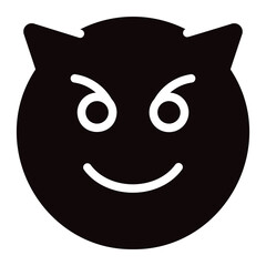 devil glyph icon