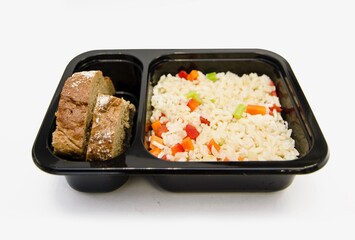 Simple meal in box