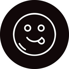 Fototapeta premium wink glyph icon