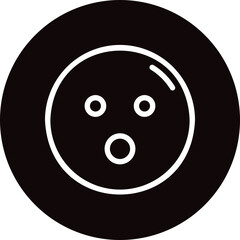 astonished glyph icon