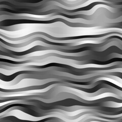 Fototapeta premium Seamless wavy monochrome stripes surface pattern design for background or print. High quality illustration. Digitally rendered parametric wavy lines. Black and white and gray strips that repeat.