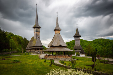 Fototapeta na wymiar Orthodox wooden churches in Maramures, Romania