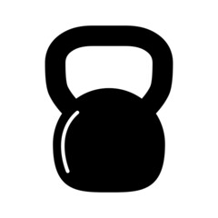 Fototapeta na wymiar Kettlebell icon, fitness sport symbol, iron equipment vector illustration, workout heavy training web mark