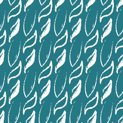 Green emerald background with organic leaves seamless pattern, textile design