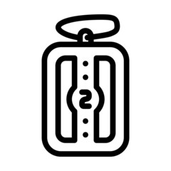 cargo diver accessory line icon vector. cargo diver accessory sign. isolated contour symbol black illustration