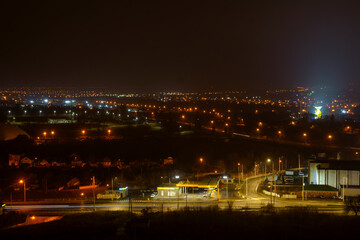 Fototapeta na wymiar cityscape night city top view 