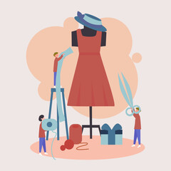 fashion designer and people around