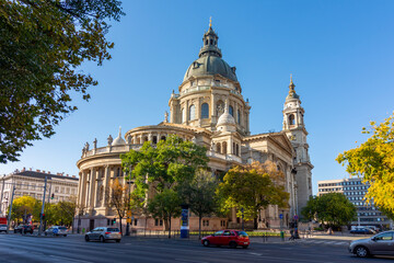 Fototapeta na wymiar St. Stephen`s basilica in center of Budapest, Hungary