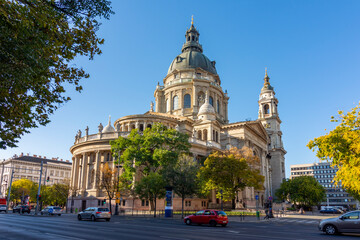 Obraz premium St. Stephen`s basilica in center of Budapest, Hungary
