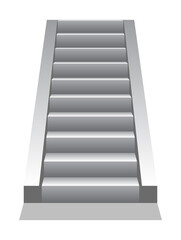 realistic staircases front view, white steps 

for pedestal vector template isolated on white 

background, stairs images isolated on 

white background.

