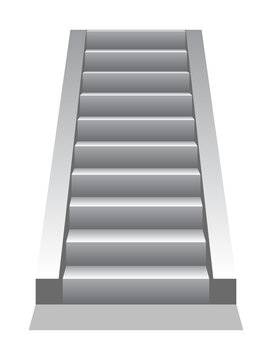realistic staircases front view, white steps 

for pedestal vector template isolated on white 

background, stairs images isolated on 

white background.

