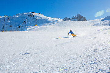 Alpine skier on slope at Cortina - 471870795