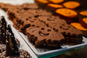 Funny Halloween homemade baked biscuits and cookies