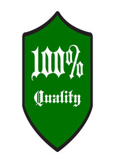 100 Percent Quality Green Shield