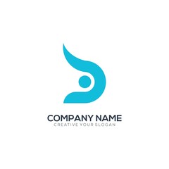 Naklejka premium Logo letter B with people business finaces logo