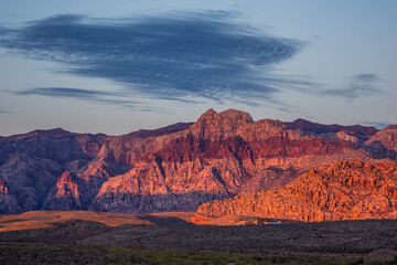 Sunrise colors in Red Rock Canyon