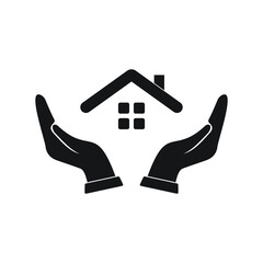 Home care icon in flat style.