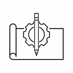 Prototype icon in flat style.