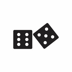 Dice icon. logo illustration. isolated sign symbol