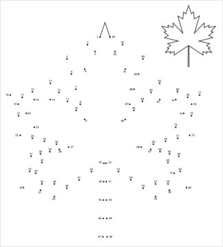 Maple Leaf Icon Dot To Dot Y_2111001