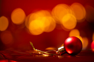 red christmas ball