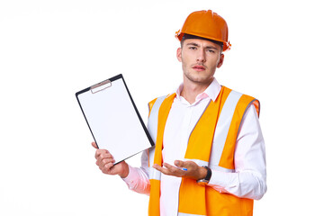 Engineer with documents working form of professionals