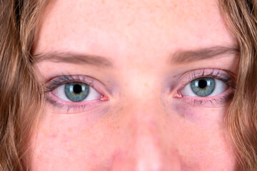 Fototapeta premium The eyes of a young girl close-up.