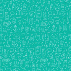 Medical doodle pattern 1