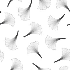ginko leaf design - seamless vector repeat pattern, use it for wrappings, fabric, packaging and other print and design projects