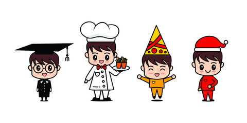 Kids Character Collection With Different Activity