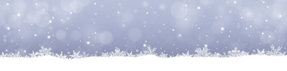 Winter Christmas scenic background with copy space.