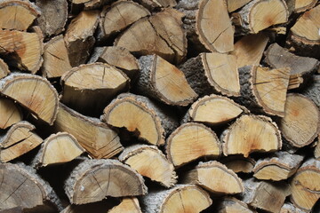 Fototapeta premium stack of firewood