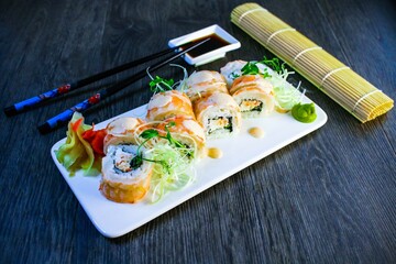 rolls sushi fitness low calorie 