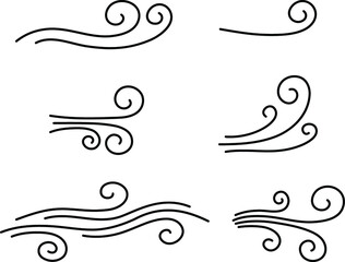 Wind and Air Wisps Clipart Set