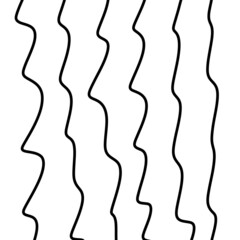 Hand drawn abstract line crazy disorganized on white background
