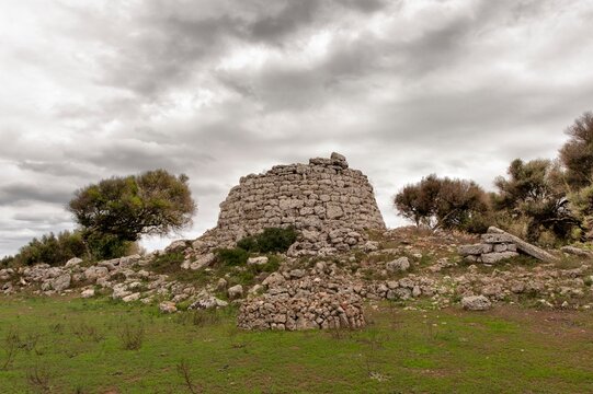 Talayot from the Talayotic town Talat&iacute; de Dalt in Menorca - Spain.