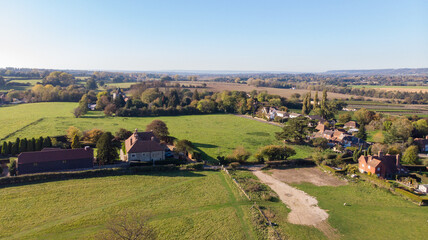 Fototapeta na wymiar aerial view Kent countryside