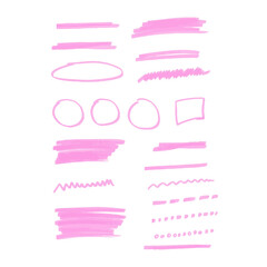 Set of colorful highlight elements. Vector illustration