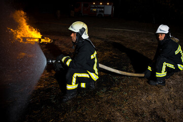 Firefighters during an operation