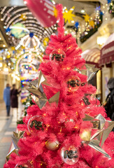 Pink Christmas tree in toys