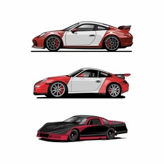  bundle set dirt racing car vector