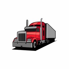 semi truck vector