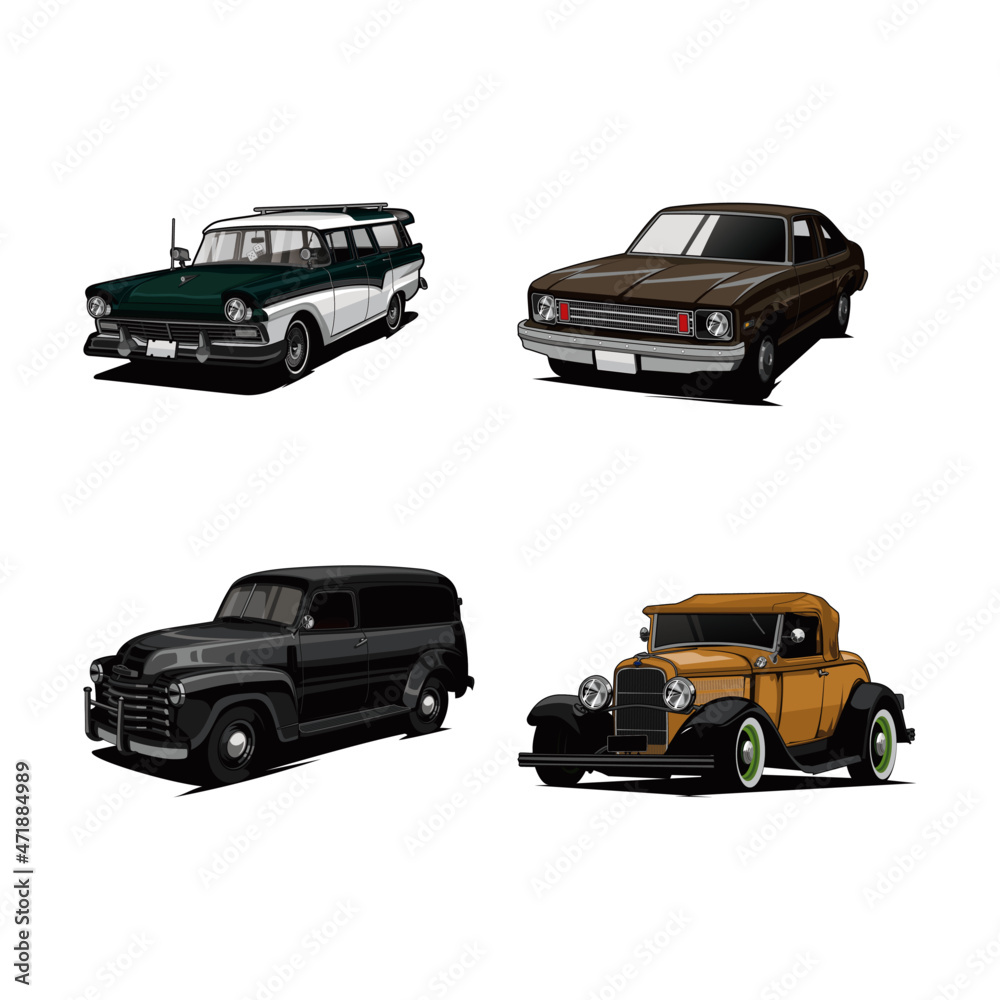 Wall mural classic car vector