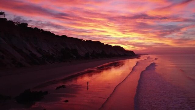 Sunrise Algarve coastline (Portugal)