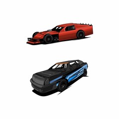  bundle set stock car racing vector